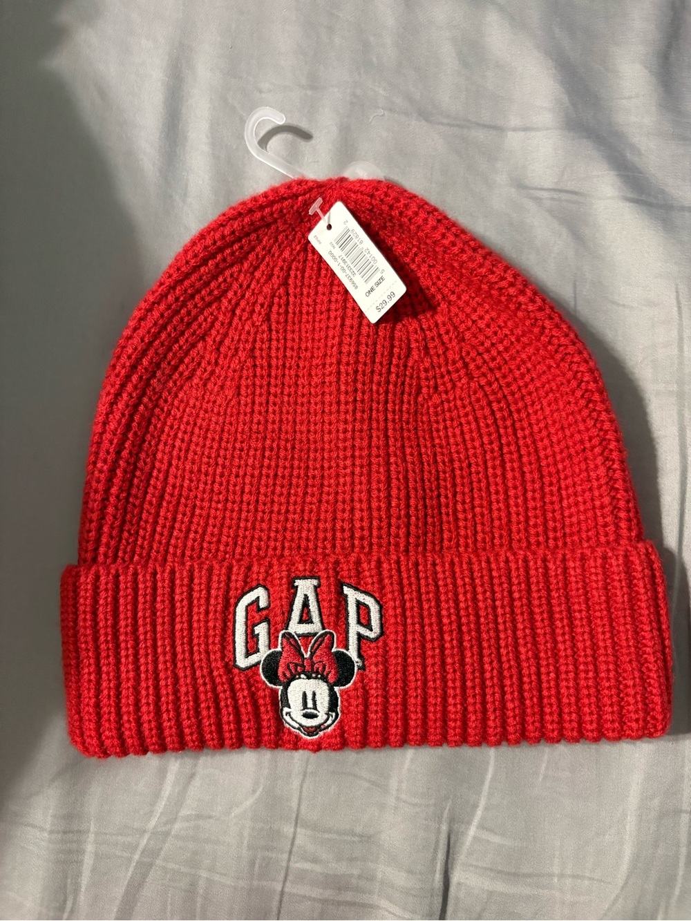New Women’s GAP Disney Minnie Mouse Beanie Hat Cap - Red